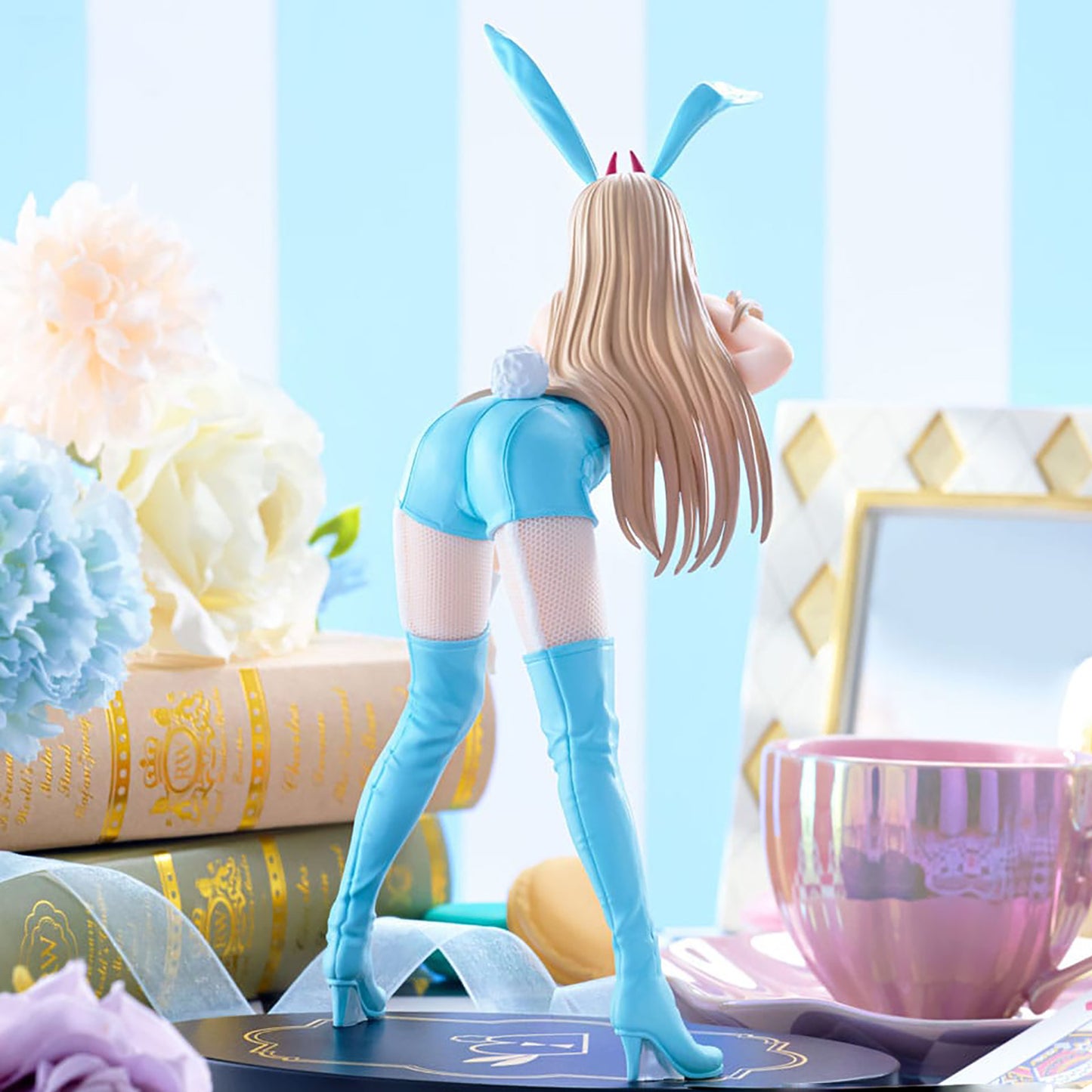 FuRyu Chainsaw Man BiCute Bunnies PVC Statue Power Light Blue Color Ver. 30 cm