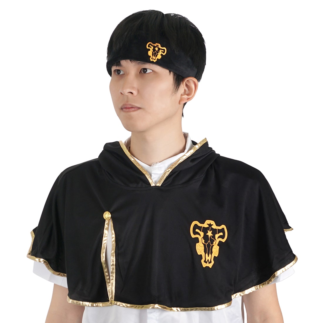 Cosplay Umhang mit Kapuze für Black Clover Fans, Cape für Asta Yuno Kostüm