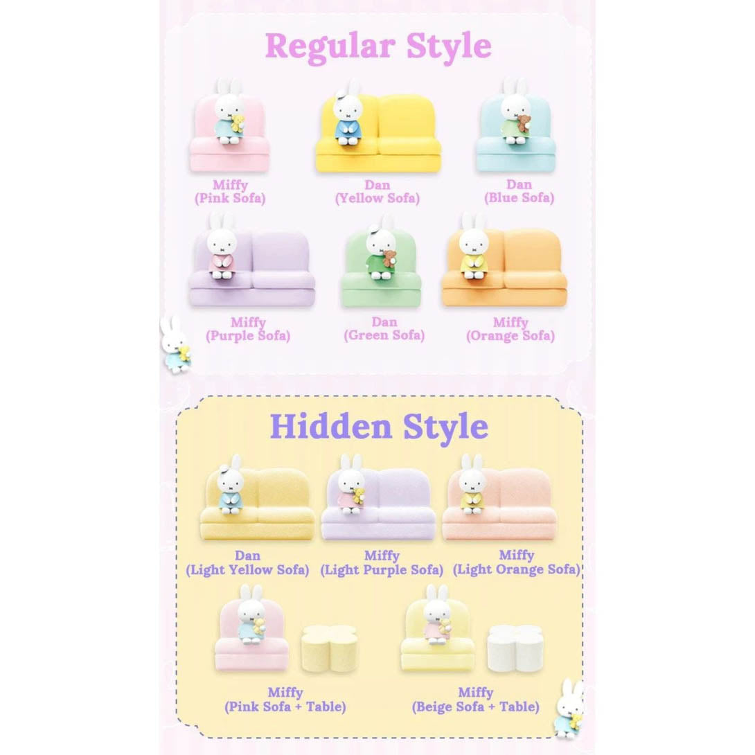 Miffy & Dan - Sofa Handy-/Kartenhalter - Blindbox - Einzelbox - Choco Teddy
