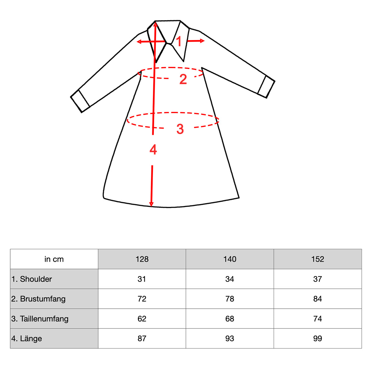 Wednesday - Wednesday Addams - Kinderkostüm Kleid mit Halskette - Gr. 128–152 - CoolChange