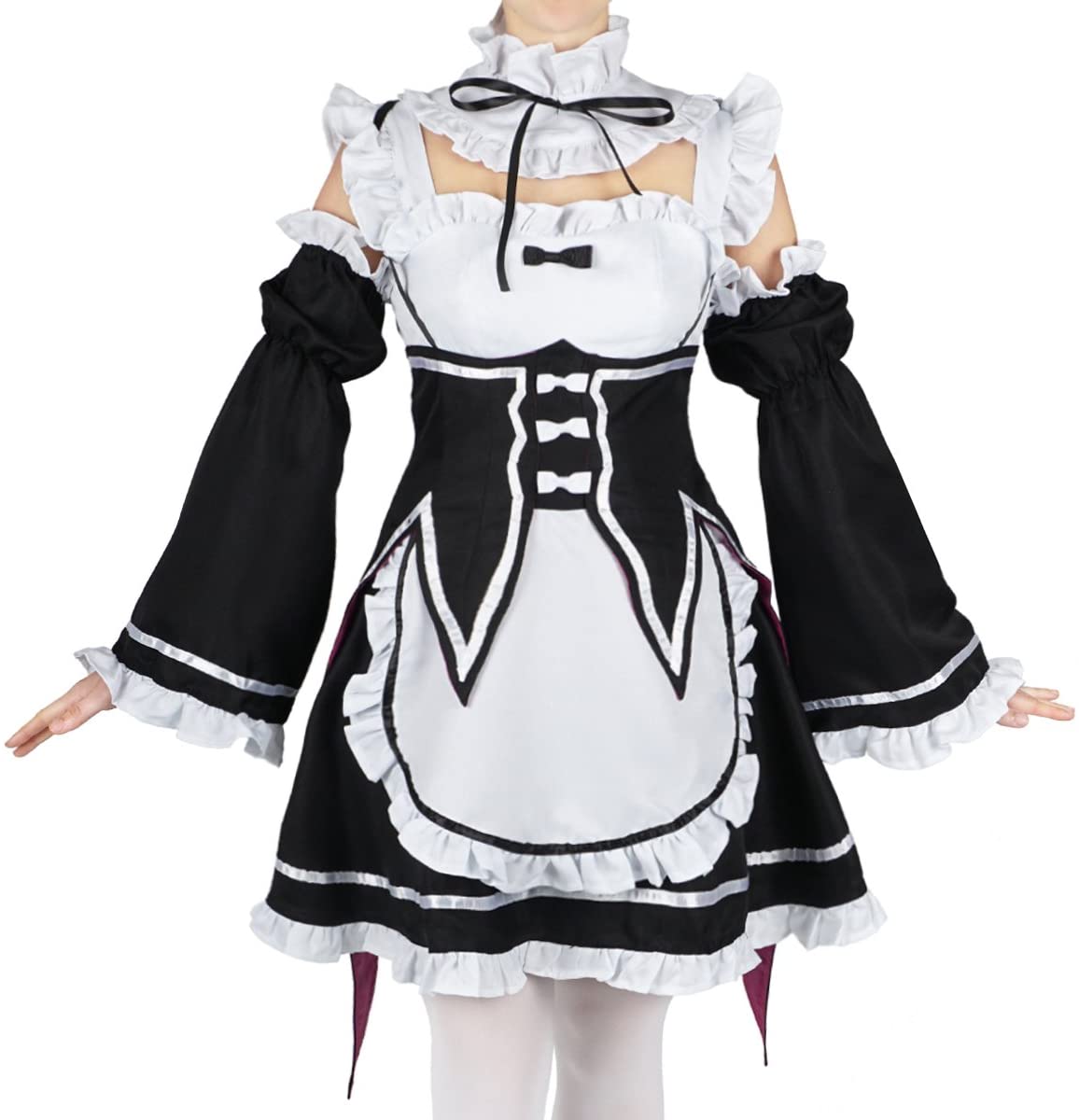Maid Uniform von Ram & Rem, Dienstmädchen Cosplay Kostüm für Re: Zero Fans, Größen: S - L