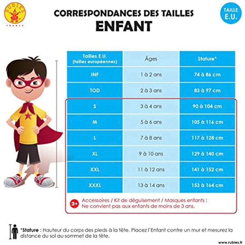 Batman Kinderkostüm, Dawn of Justive Overall mit Umhang, Superheld Verkleidung, 128 cm