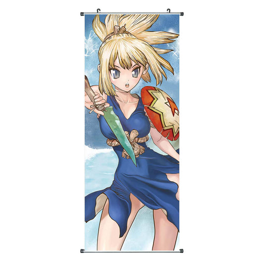 Dr. Stone - Senku Ishigami & Kohaku - Rollbild aus Stoff - 100x40cm