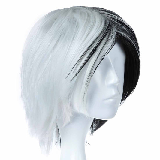 Cosplay Perücke im Monokuma Look für Danganronpa Fans, Schwarz - Weiß