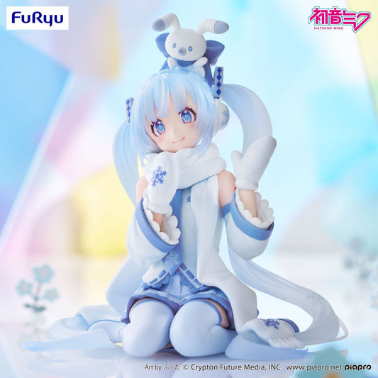 Vocaloid - Hatsune Miku Noodle Stopper Figur - 10cm - FuRyu (Snow Miku Sky Town 10th Anniversary Ver.)