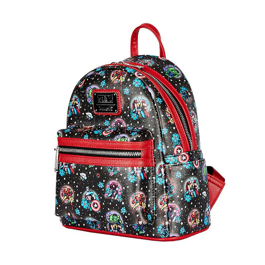 Marvel Avengers - Captain America, Iron Man & Hulk - Mini Rucksack (Tattoo Design) - Loungefly