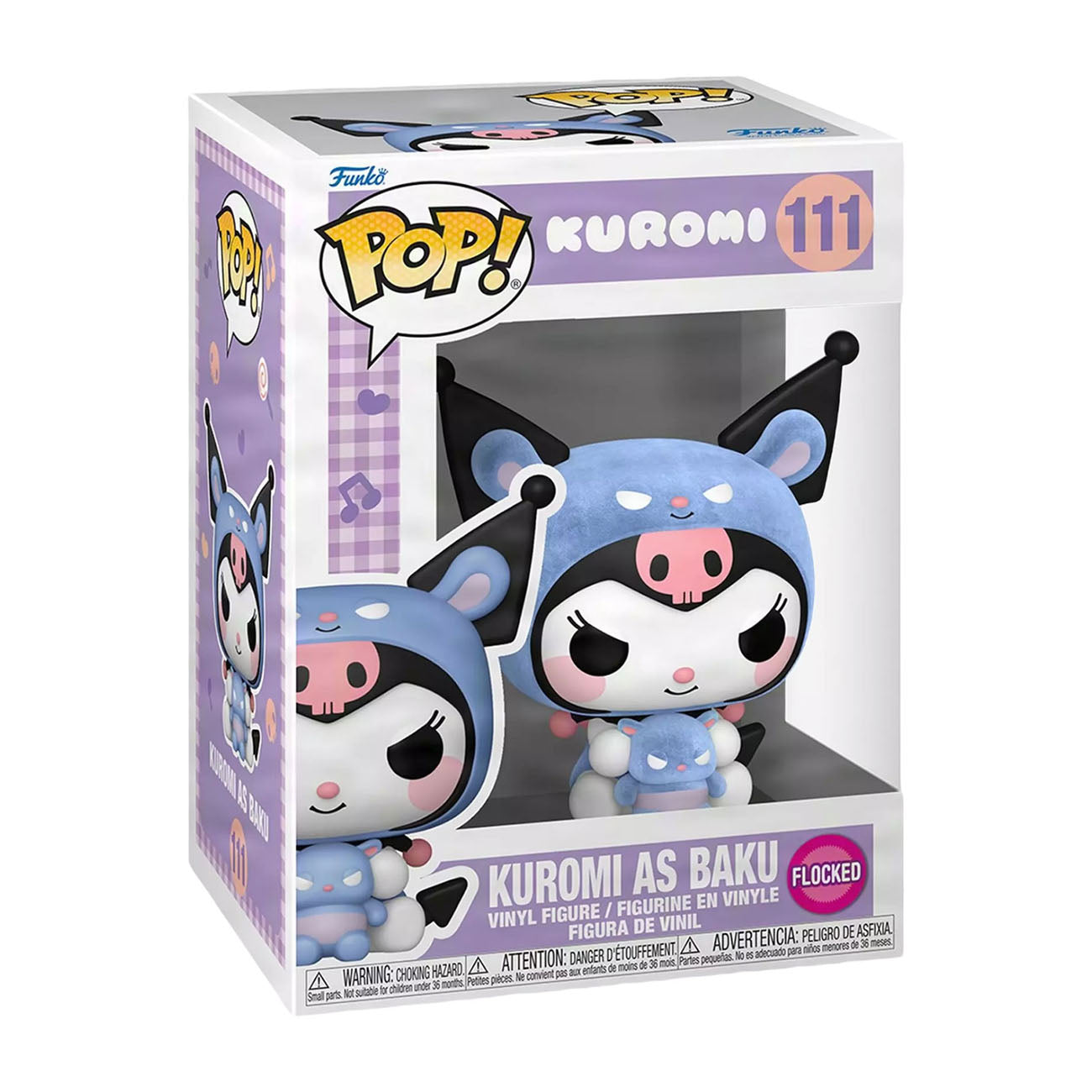 Sanrio - Kuromi as Baku - Pop! Figur #111 - Flocked - 10 cm - Funko