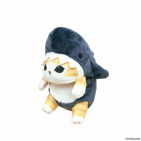 mofusand - Shark Cat Posture Pal "Funbaruzu" Plüschtier - 26 cm - Haltungsunterstützung
