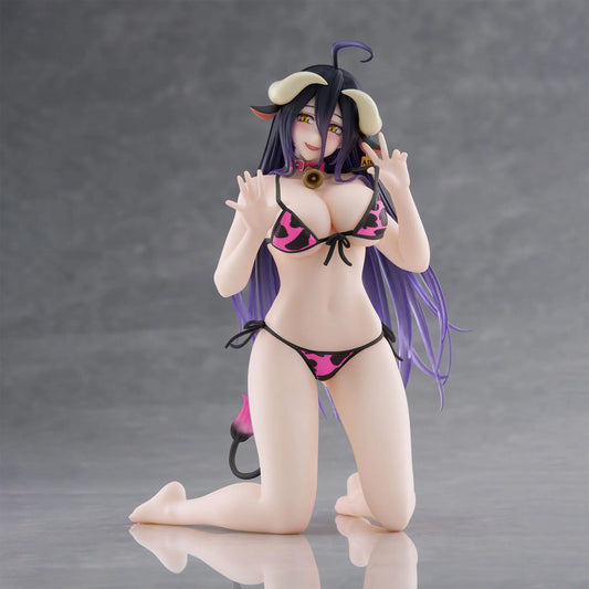 Overlord - Albedo (Cow-Print Swimsuit Ver.) - Desktop Cute Figure Renewal - 13 cm - Taito