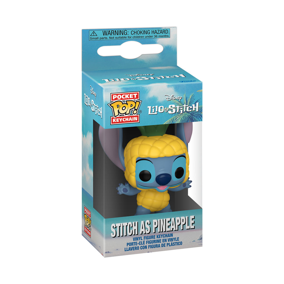 Lilo & Stitch - Stitch as Pineapple - Funko Pocket Pop! Keychain Schlüsselanhänger - ca. 4cm - Funko