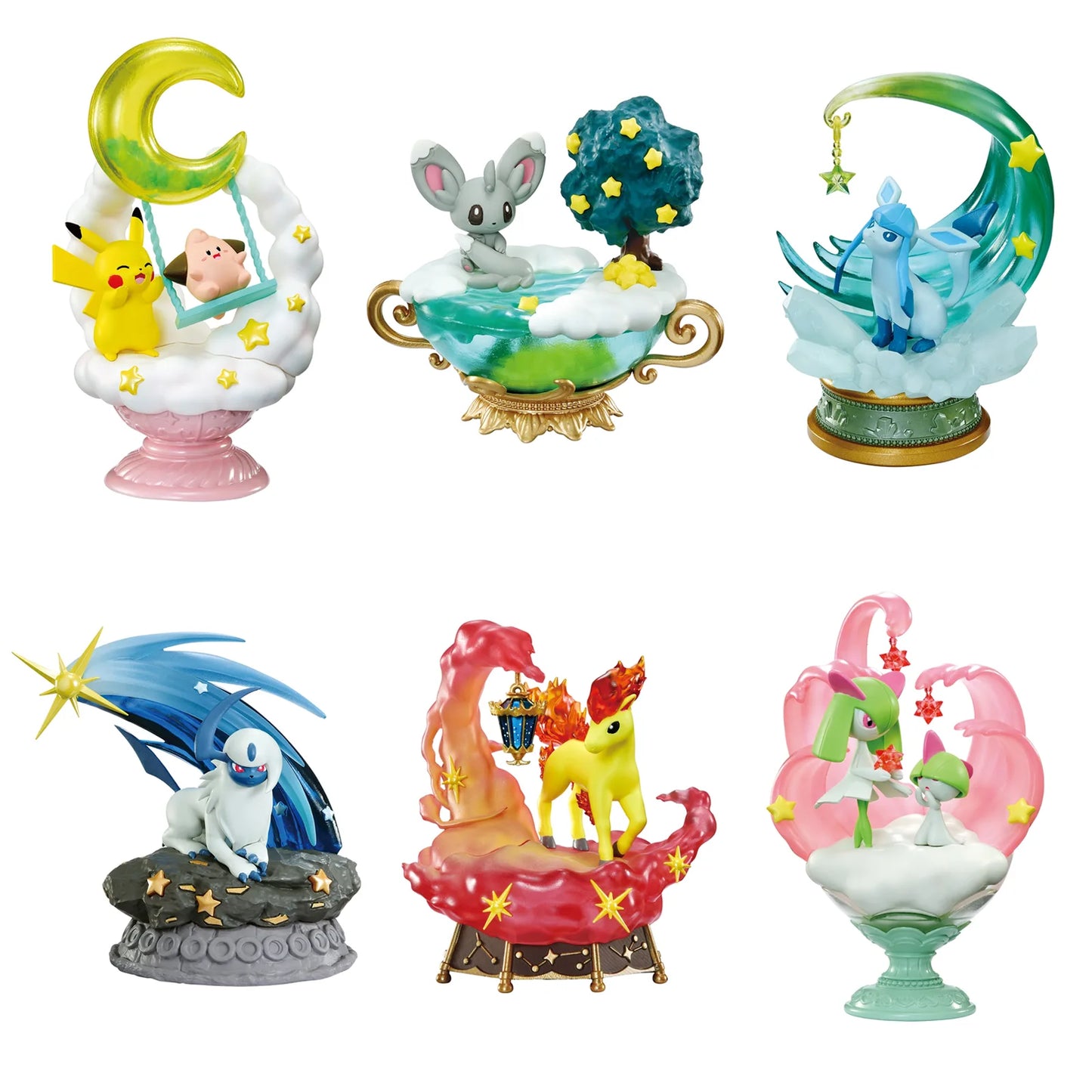 Reement Pokémon Starrium Series Dreaming Moonlight Stars, 1 Box Mini Figuren (1)