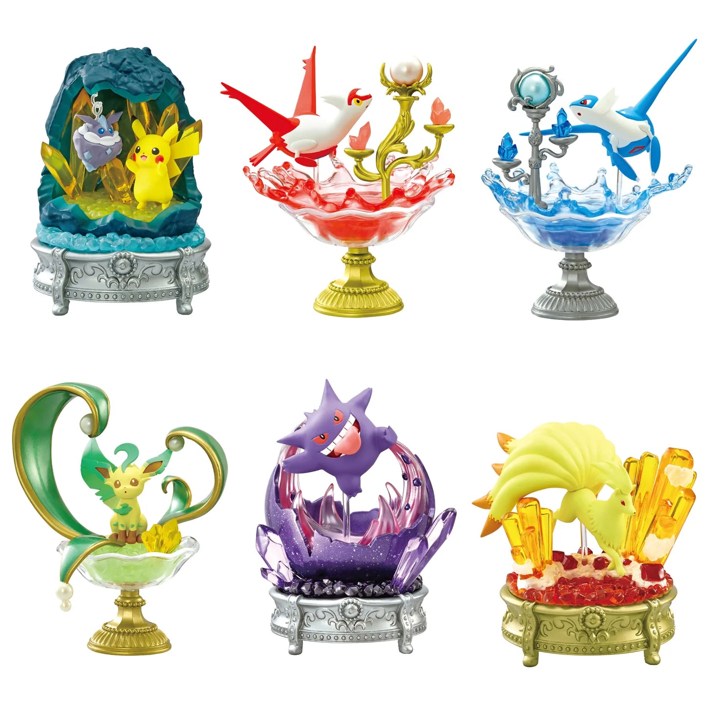 Re-ment Pokémon Gemstone Collection Shinki no Kiseki 6er Box, glänzend (1)