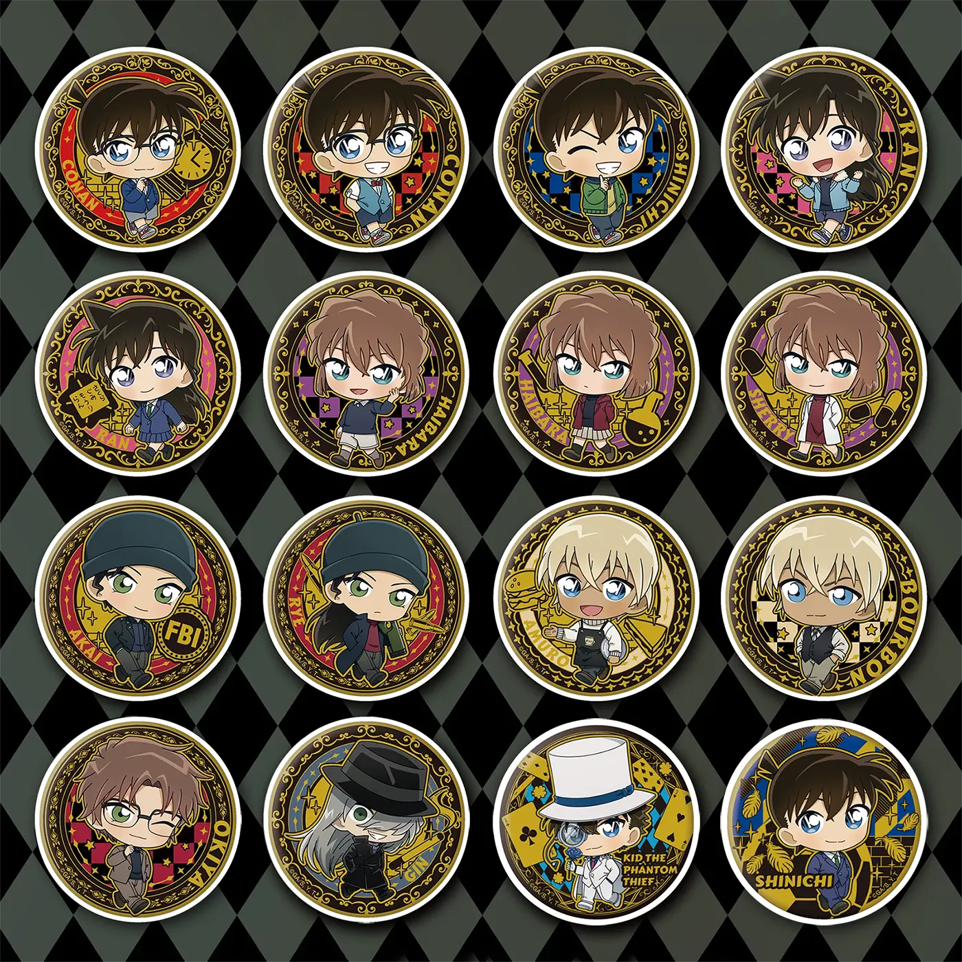 Detektiv Conan - Gravierte Metall-Anstecknadel Blindbag - Einzelbag - 5,8cm - Eaki