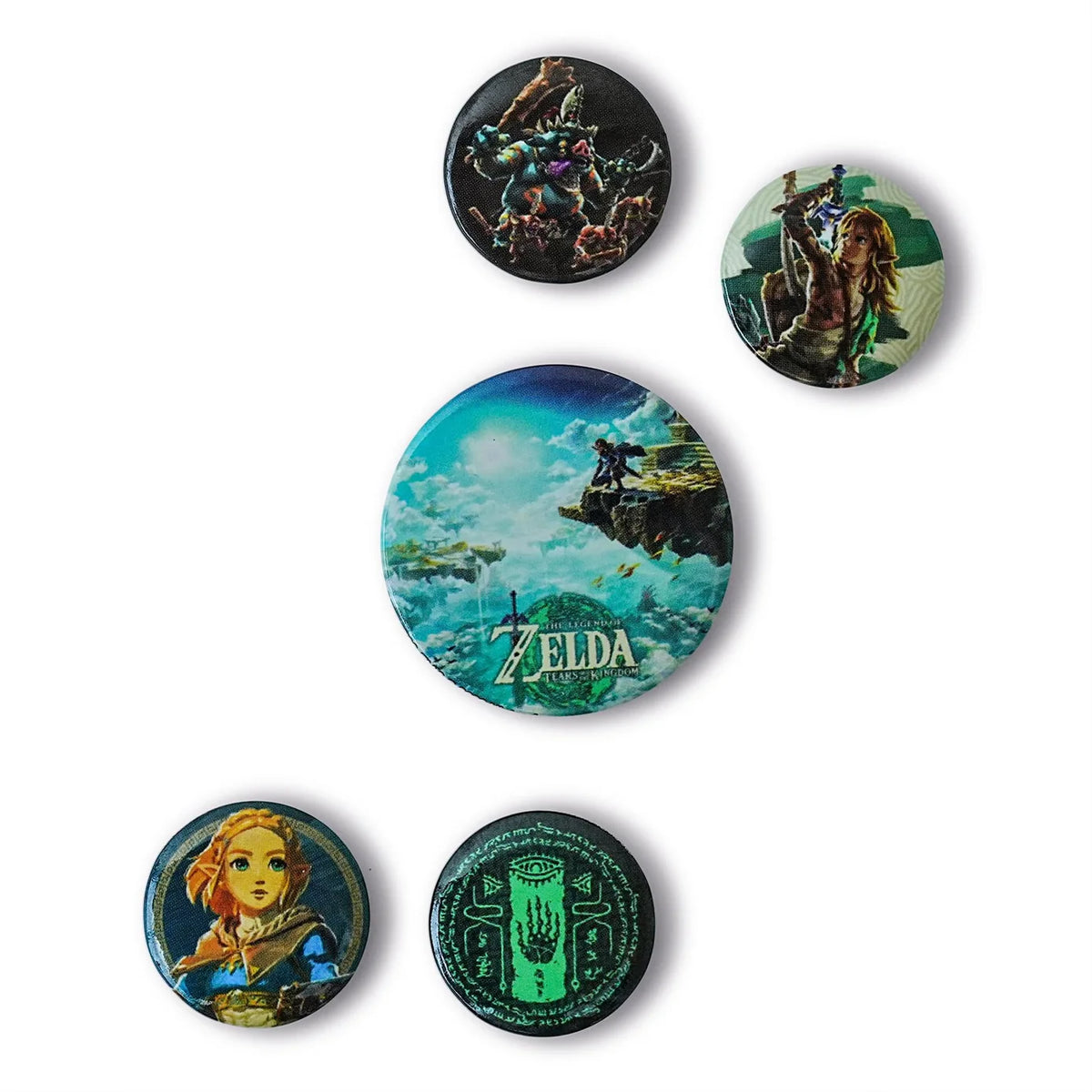 The Legend of Zelda: Tears of the Kingdom - Buttons - Set of 5 - Pyramid