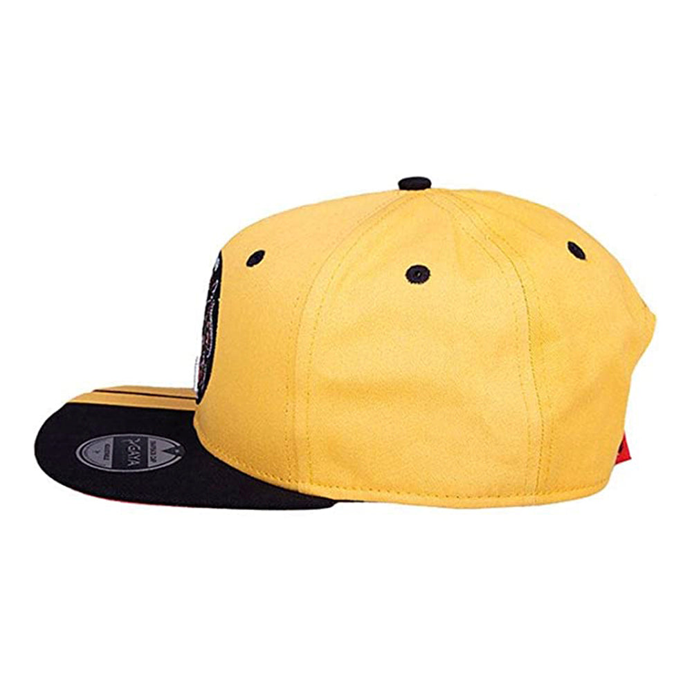 Wolfenstein 2 Snapback, Terror Billy Cap mit Logo, Gelbe Kappe mit 2 Down 7 To Go Patch