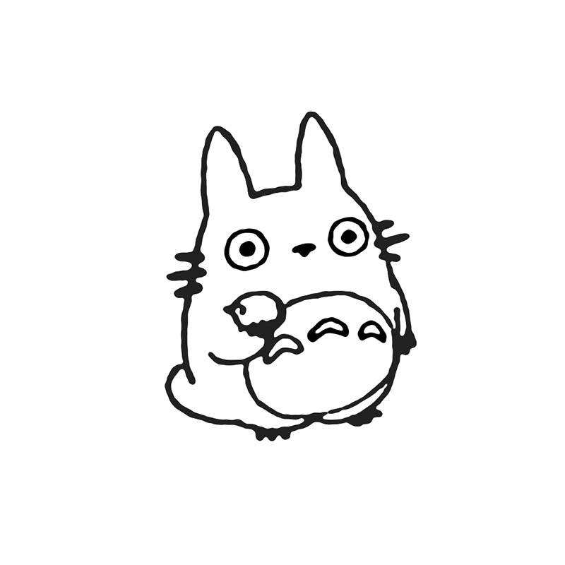 Mein Nachbar Totoro - Mittlerer Totoro mit Eichel - Holzstempel - 3 x 3 cm - Beverly