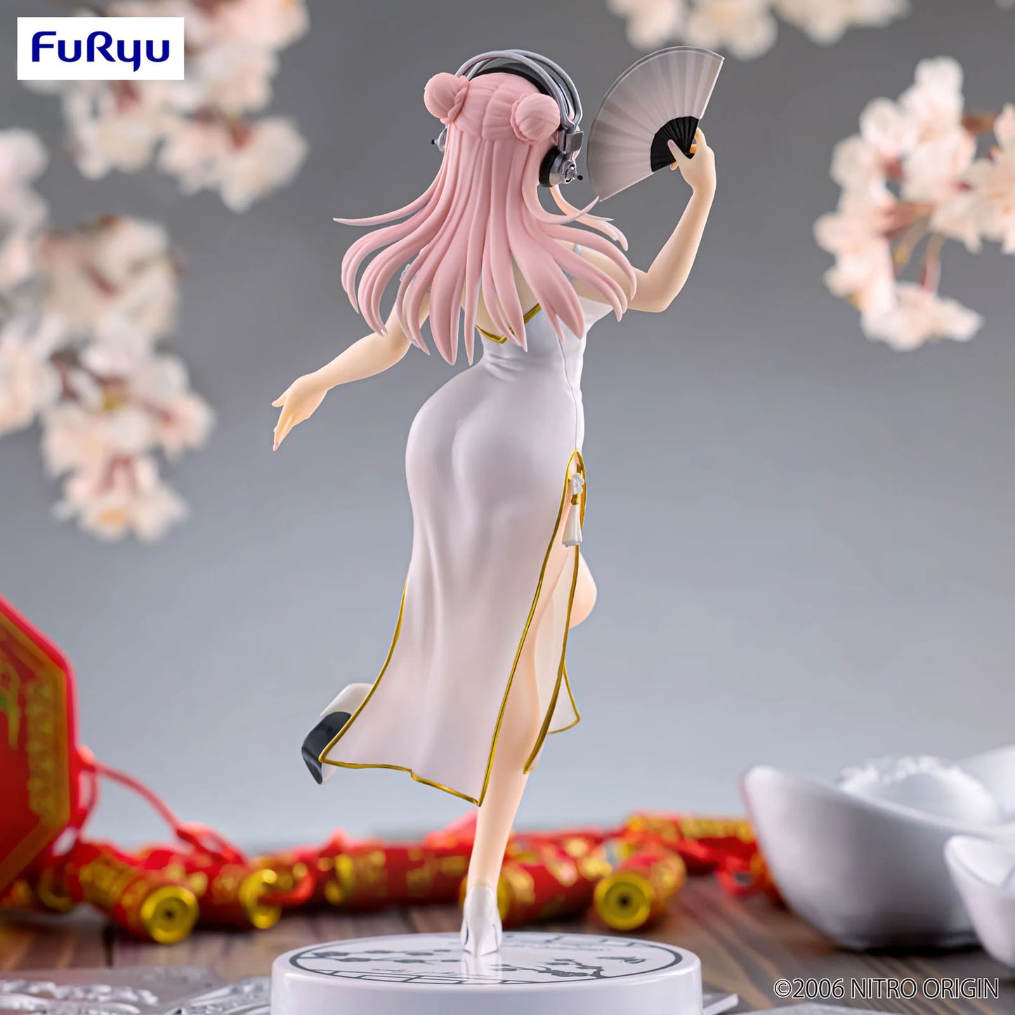 Super Sonico - Trio-Try-iT Statue (White China Dress Ver.) - 21cm - FuRyu