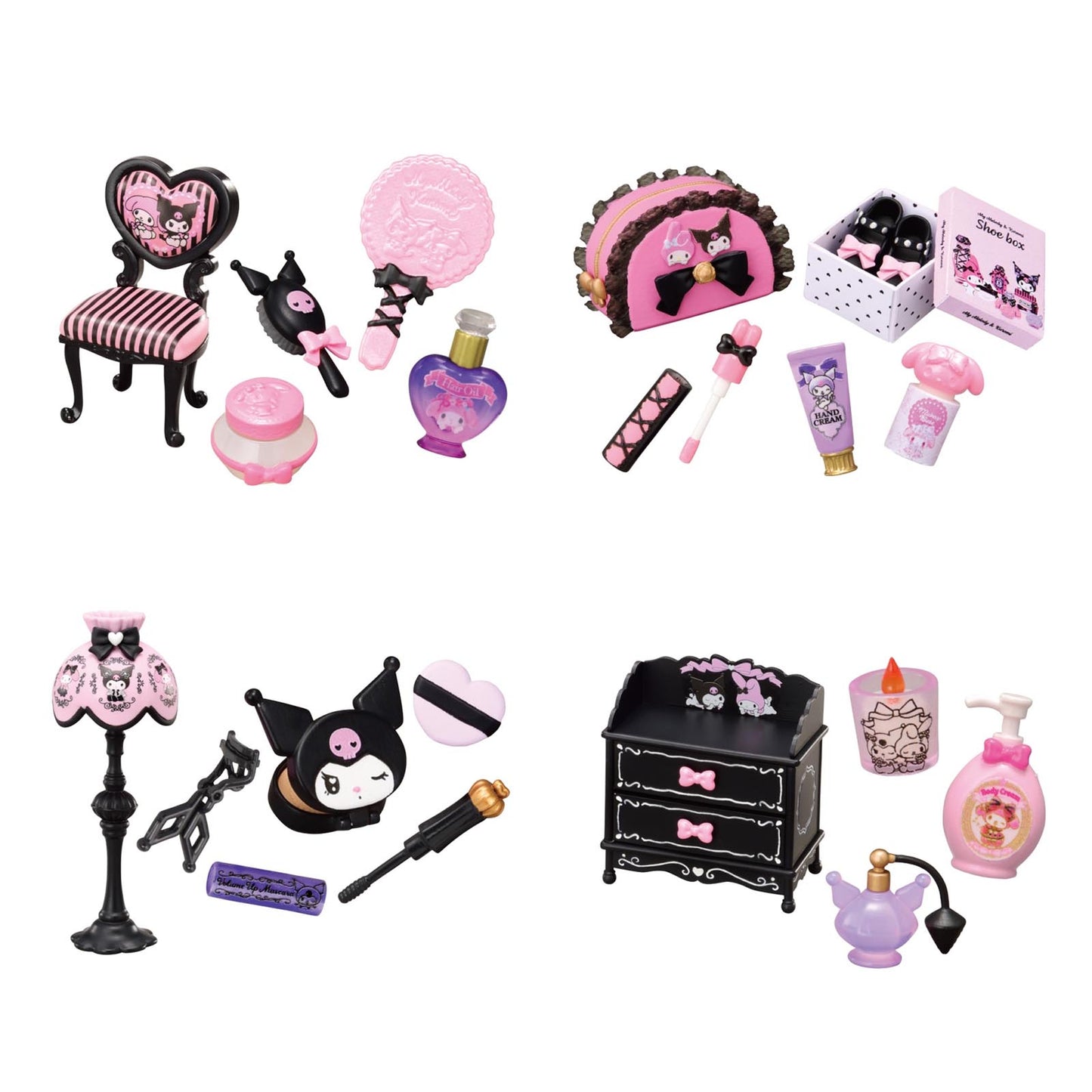 Sanrio - My Melody & Kuromi Cosmetics - Miniaturen (Blind Box) - Einzelbox - Re-Ment