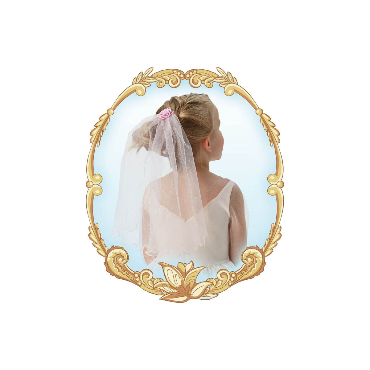 Disney - Cinderella Live Action Movie Wedding Dress - Kostüm mit Schleier - Child M - Rubie's