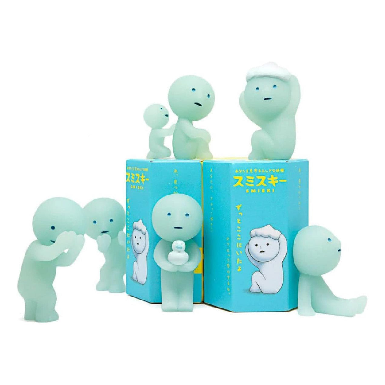 Smiski mit Leuchteffekt | Smiski Sammelfigur | Blind Box Toilet Series | 8 cm