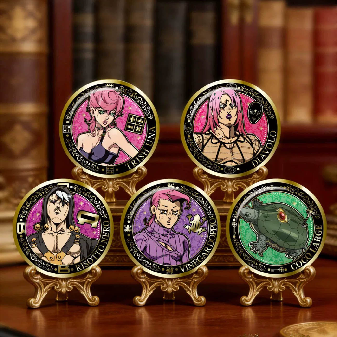 JoJo's Bizarre Adventure: Golden Wind - Vergoldetes Weißblech-Badge (JOHZ-M101) Blindbag - Einzelbag - 5,8cm - EAKI