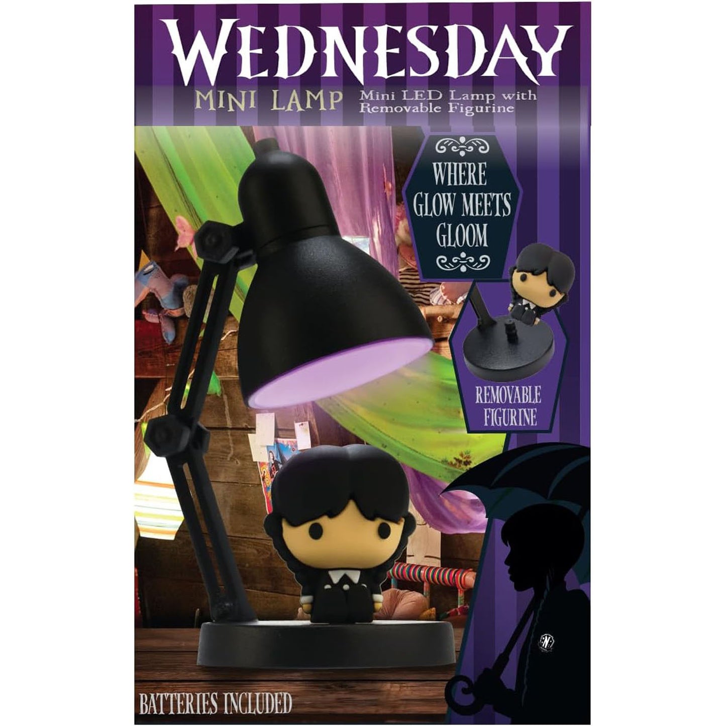 Blue Sky Studios Wednesday mit LED-Licht | Wednesday Lampe | 10 cm