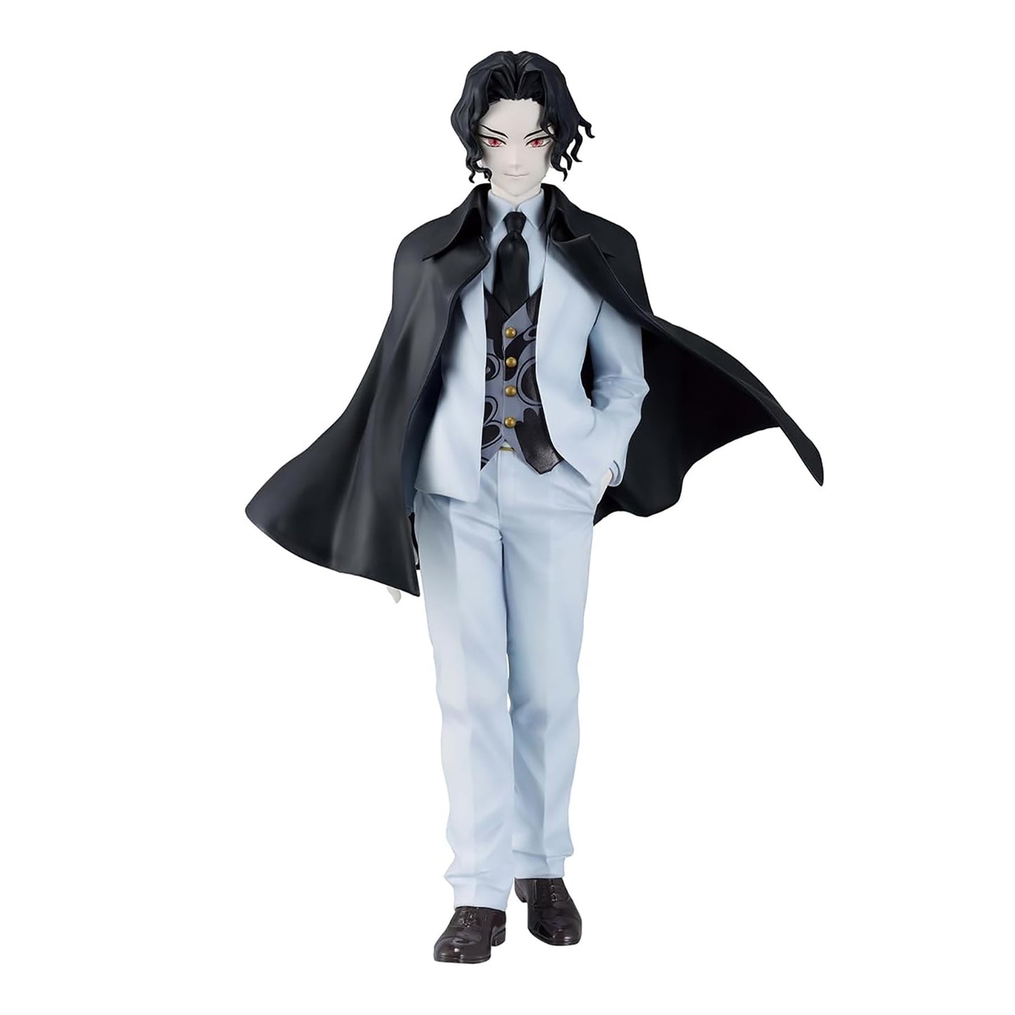 BANDAI Muzan Kibutsuji mit schwarzem Umhang, Demon Slayer  Kimetsu no Yaiba Sammelfigur, 26 cm