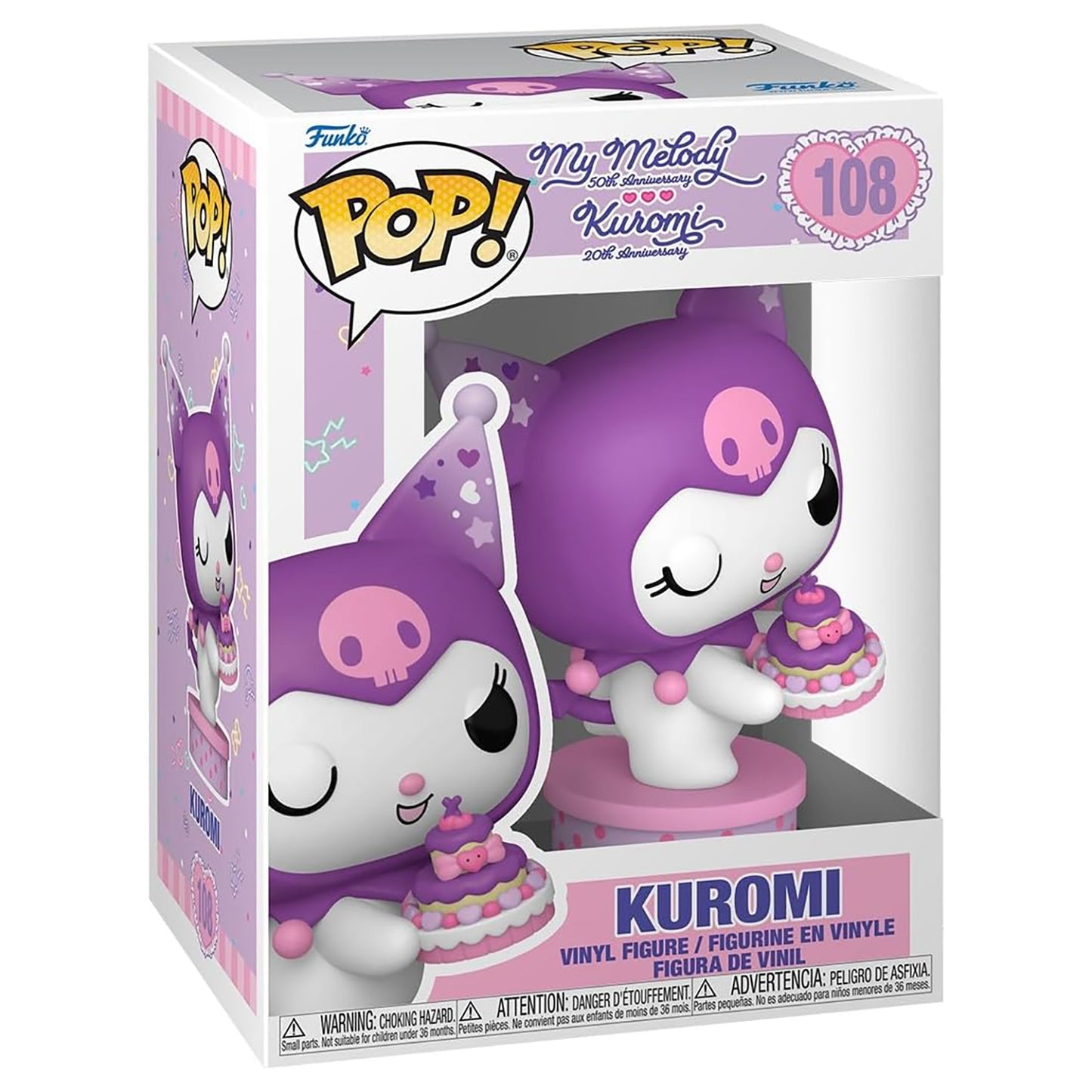 Funko POP! Kuromi mit Kuchen, Sanrio Sammelfigur, 108, 9,5 cm