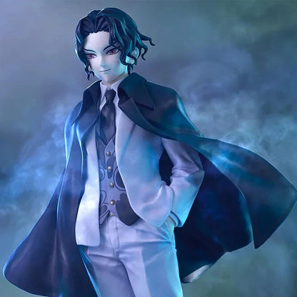 BANDAI Muzan Kibutsuji mit schwarzem Umhang, Demon Slayer  Kimetsu no Yaiba Sammelfigur, 26 cm