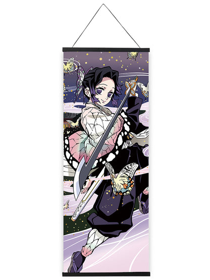 Kimetsu no Yaiba Rollbild aus Stoff, Kakemono 105x40cm, Demon Slayer Wandbild, Tanjiro, Nezuko, Inosuke, Zenitsu etc.