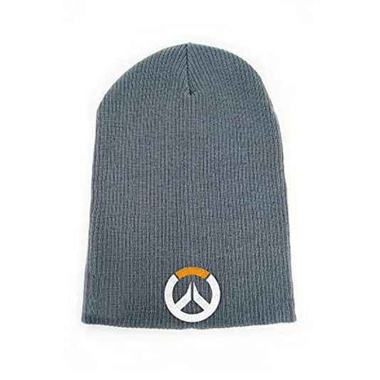 Graue Overwatch Mütze, Beanie mit Video Game Logo, Einheitsgröße