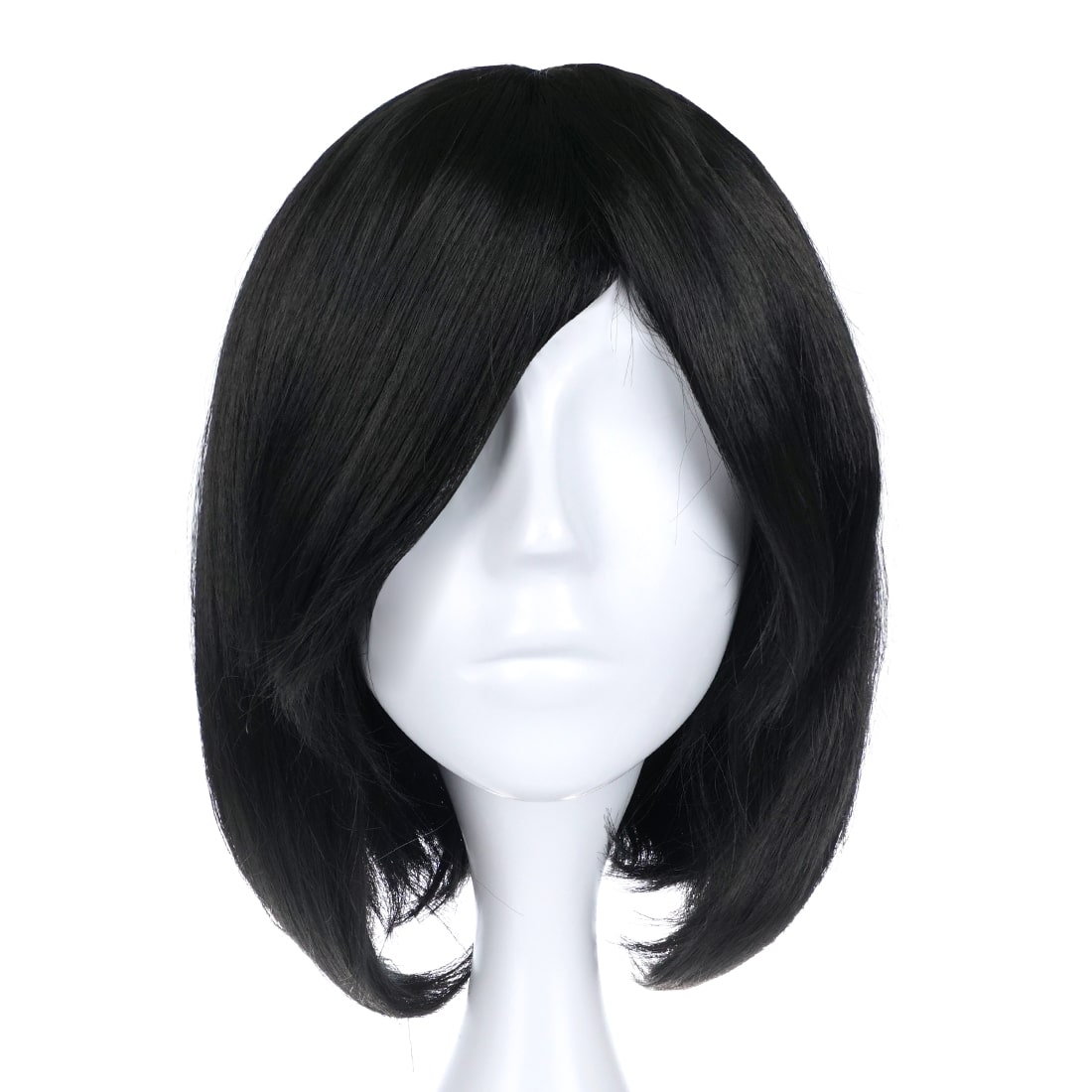 Cosplay Perücke von Mikasa Ackerman für Attack on Titan Fans, Schwarz