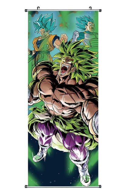 Großes Dragon Ball Rollbild, Kakemono aus Stoff, Poster 100x40cm, Son Goku, Super Saiyajin, Dragonball Z