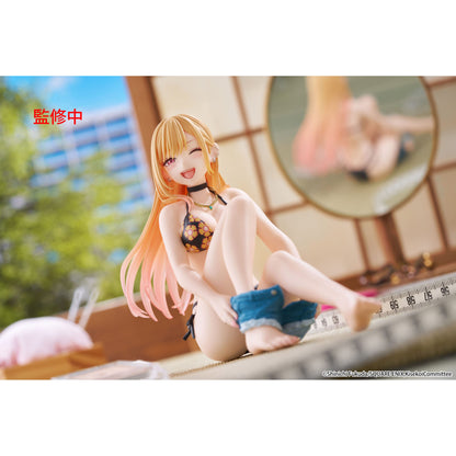 Taito My Dress-Up Darling PVC Statue Desktop Cute Figure Marin Kitagawa Measured Swimsuit Ver. 13 cm