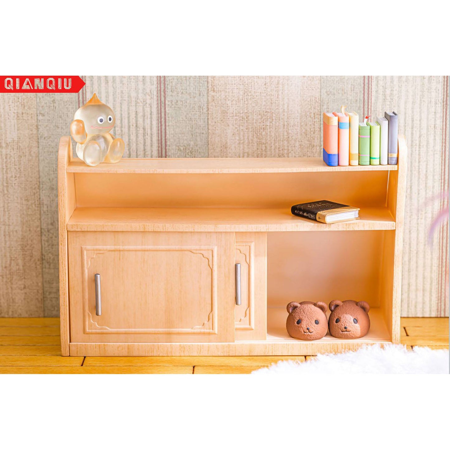 Daiki Kougyo Stretch Girl mit Bücherregal | Otaku Girls Series Figur | 12 cm