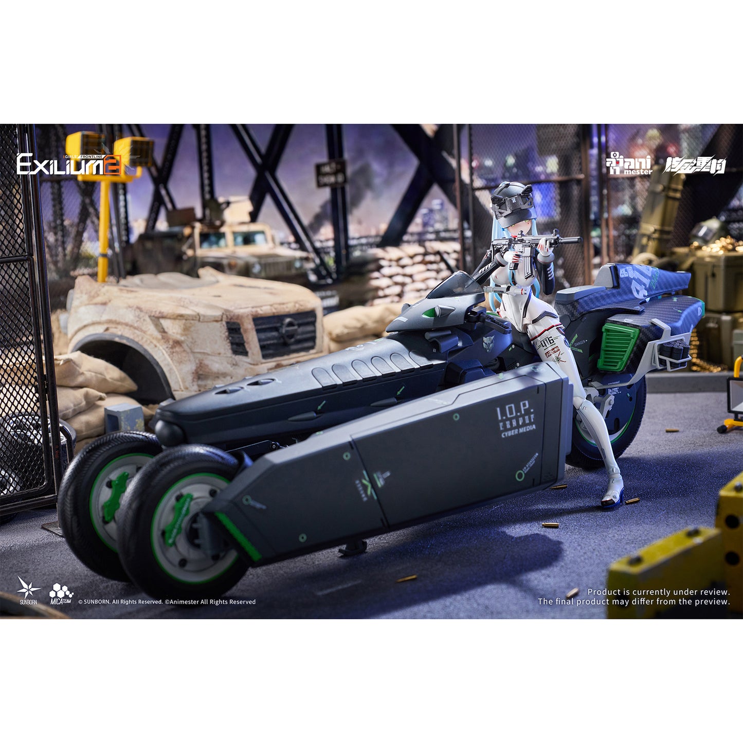 Girls' Frontline 2: Exilium - Klukai: Speed Star Ver. - 1/12 Actionfigur & Motorrad Set - Animester