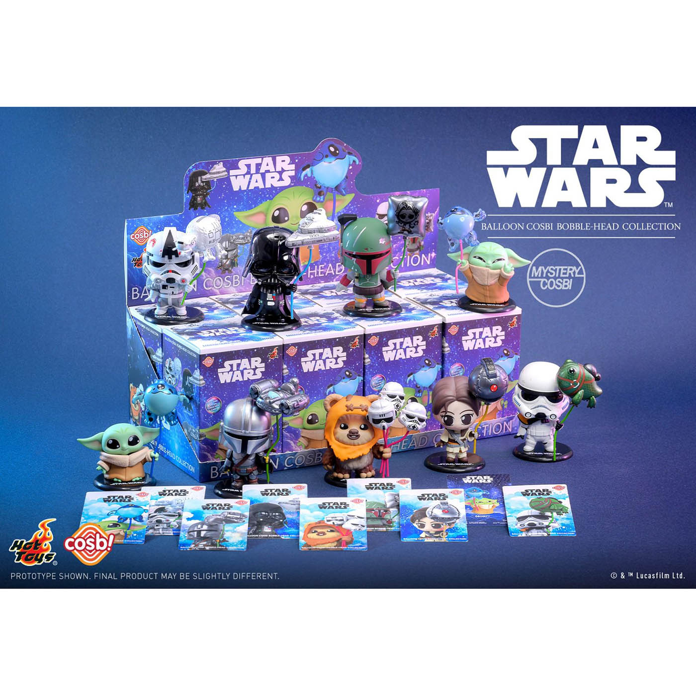 Star Wars - Balloon Cosbi Collection - Bobble-Head Mini-Figur (Blind Box) - Einzelbox - 8 cm - Hot Toys