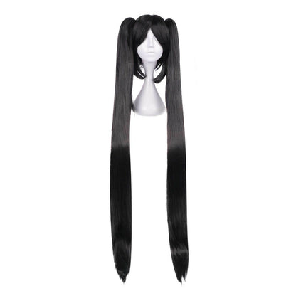Miku Hatsune - Cosplay Perücke mit Clip-Zöpfen, Schwarz/Grün/Blau - 130 cm - CoolChange