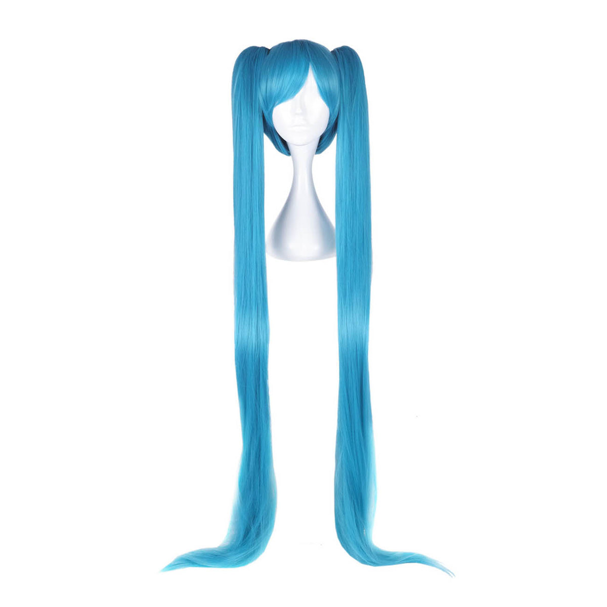 Miku Hatsune - Cosplay Perücke mit Clip-Zöpfen, Schwarz/Grün/Blau - 130 cm - CoolChange