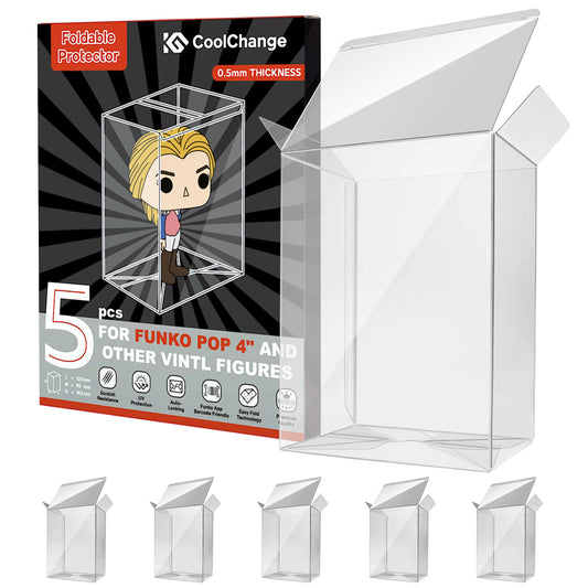 Schutzhülle kompatibel mit Funko POP!, Protector Case für POP 4" Verpackung, Figuren Protektor, 5, 10, 20 Stk.