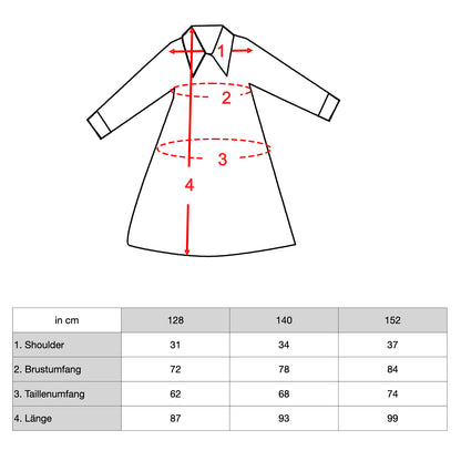 Wednesday - Wednesday Addams - Kinderkostüm Kleid mit Halskette - Gr. 128–152 - CoolChange