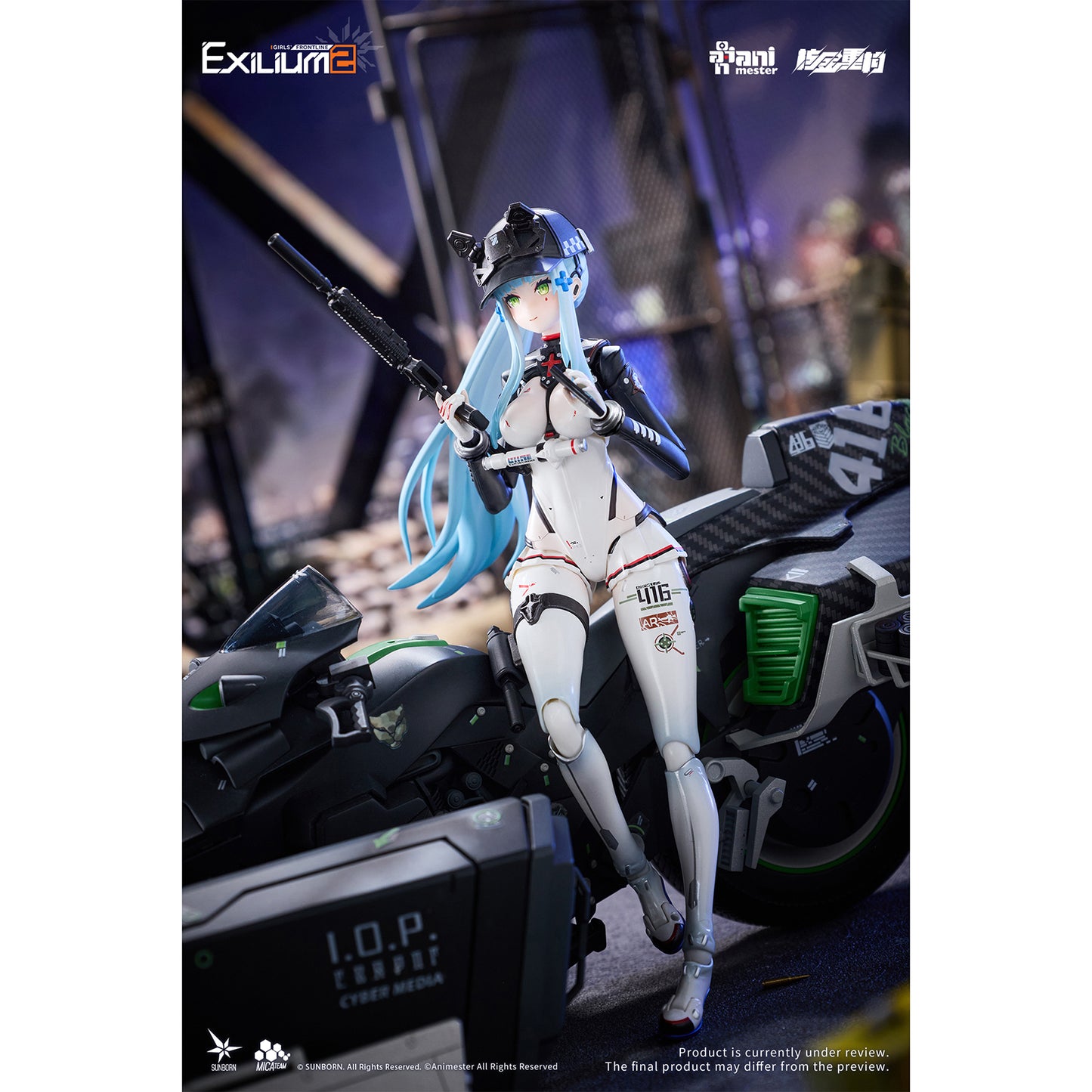 Girls' Frontline 2: Exilium - Klukai: Speed Star Ver. - 1/12 Actionfigur & Motorrad Set - Animester