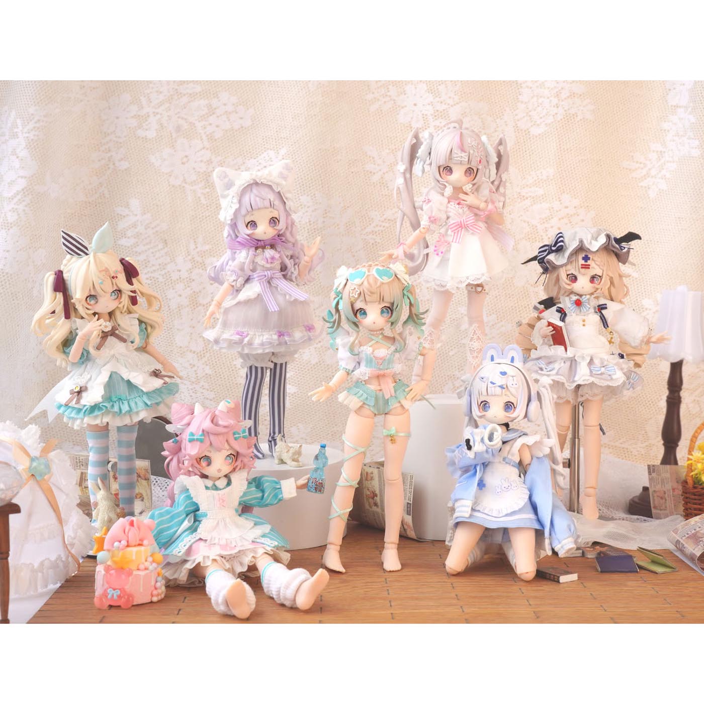 ONEMORE x Eku Uekura - Sugary Girls: Sweets Party - MJD Doll Collection (Blind Box) - Einzelbox - 20 cm - ONEMORE