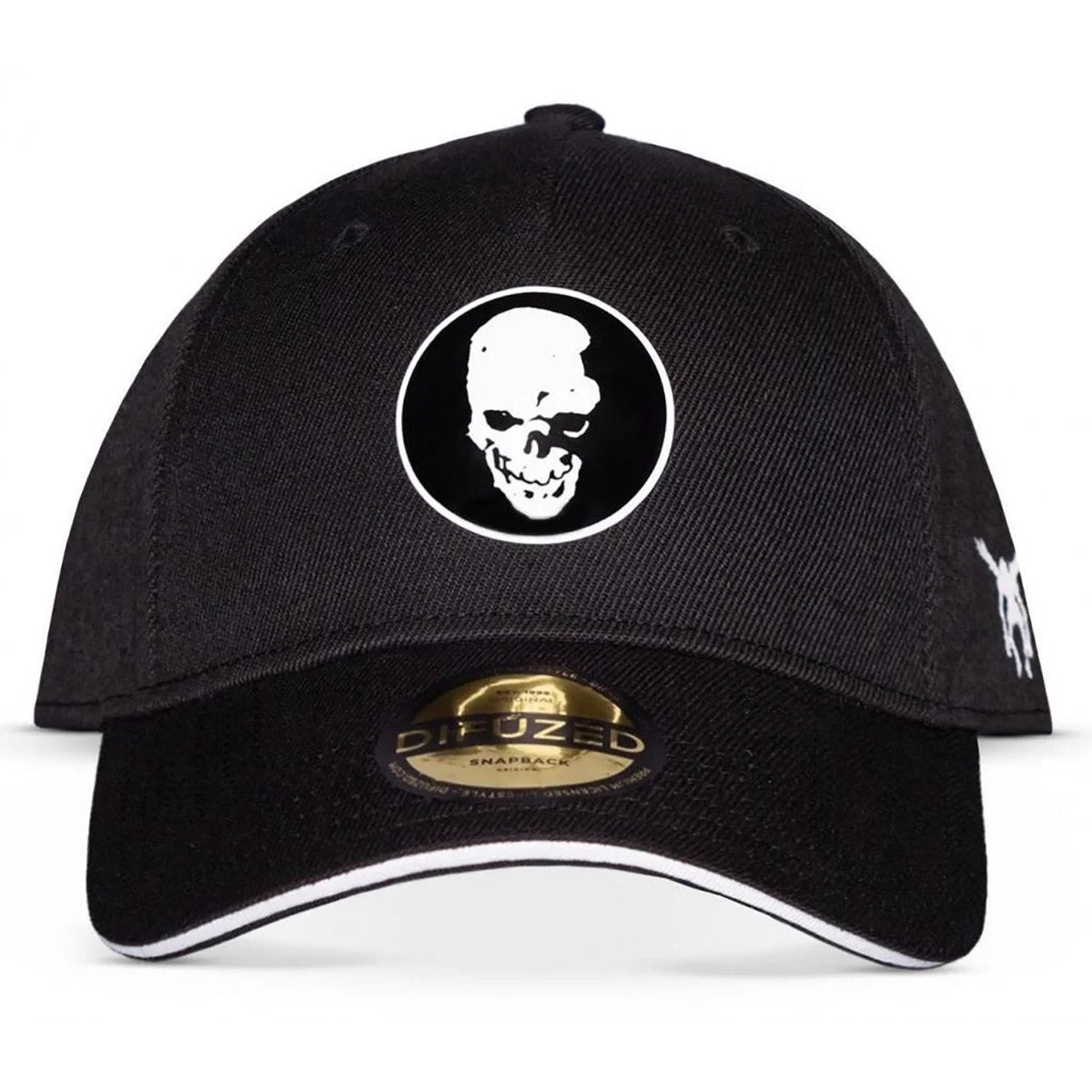 Death Note Curved Bill Cap, Totenkopf Gummi-Patch