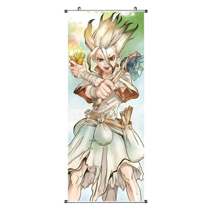 Dr. Stone - Senku Ishigami & Kohaku - Rollbild aus Stoff - 100x40cm