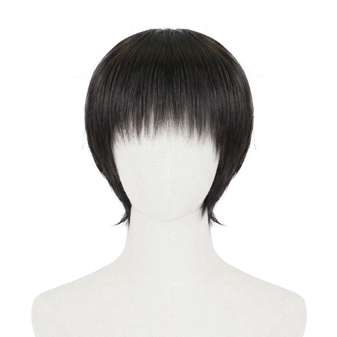 Cosplay Perücke von Levi Ackerman für Attack on Titan Fans, Schwarz