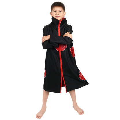 Akatsuki Mantel für Kinder, Itachi Cosplay Kostüm, Größen: 130, 140, 150