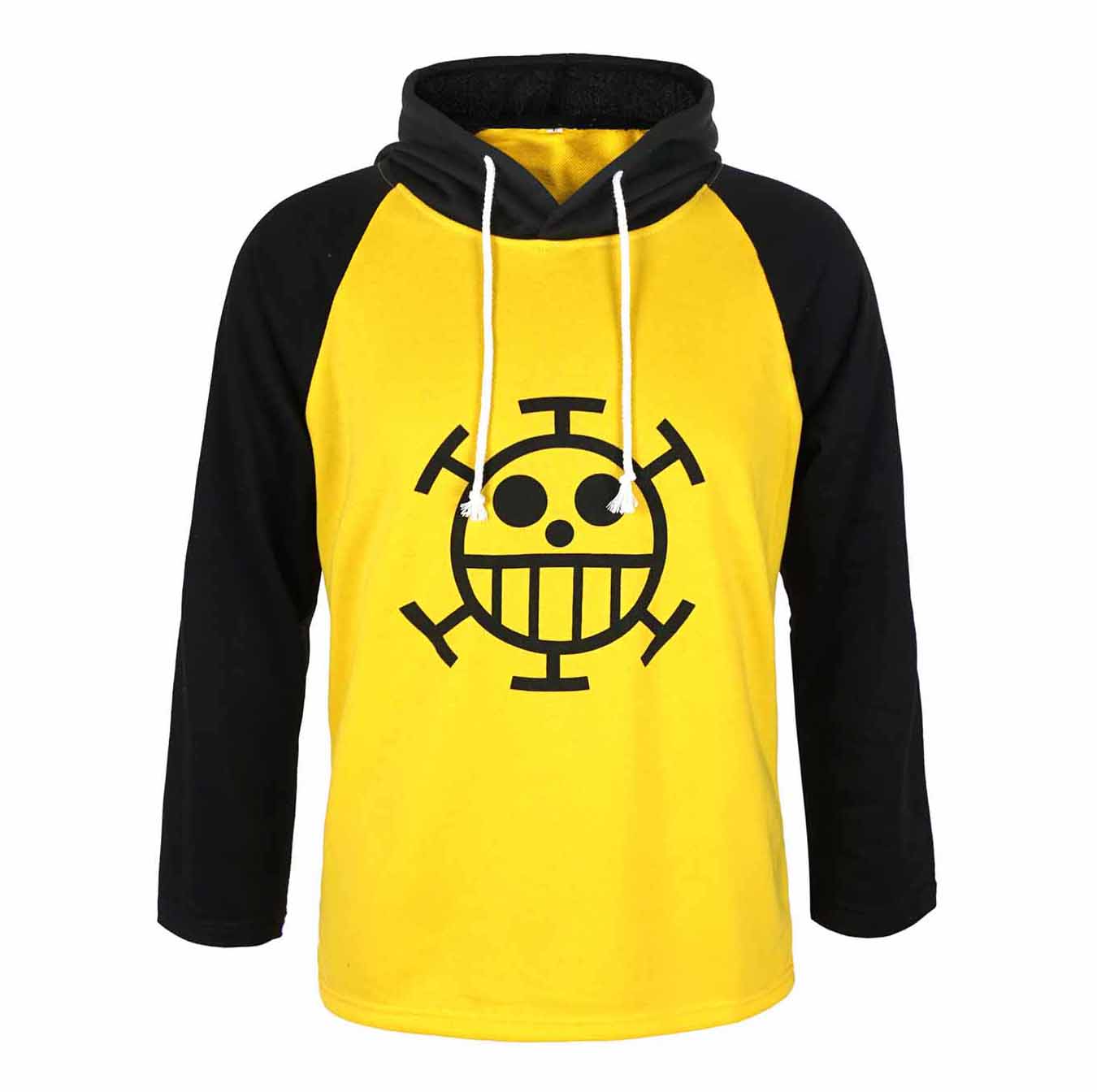 Trafalgar Law Shirt mit Kapuze, Longsleeve im Heart Piratenbande Design, Größen: S - XXL