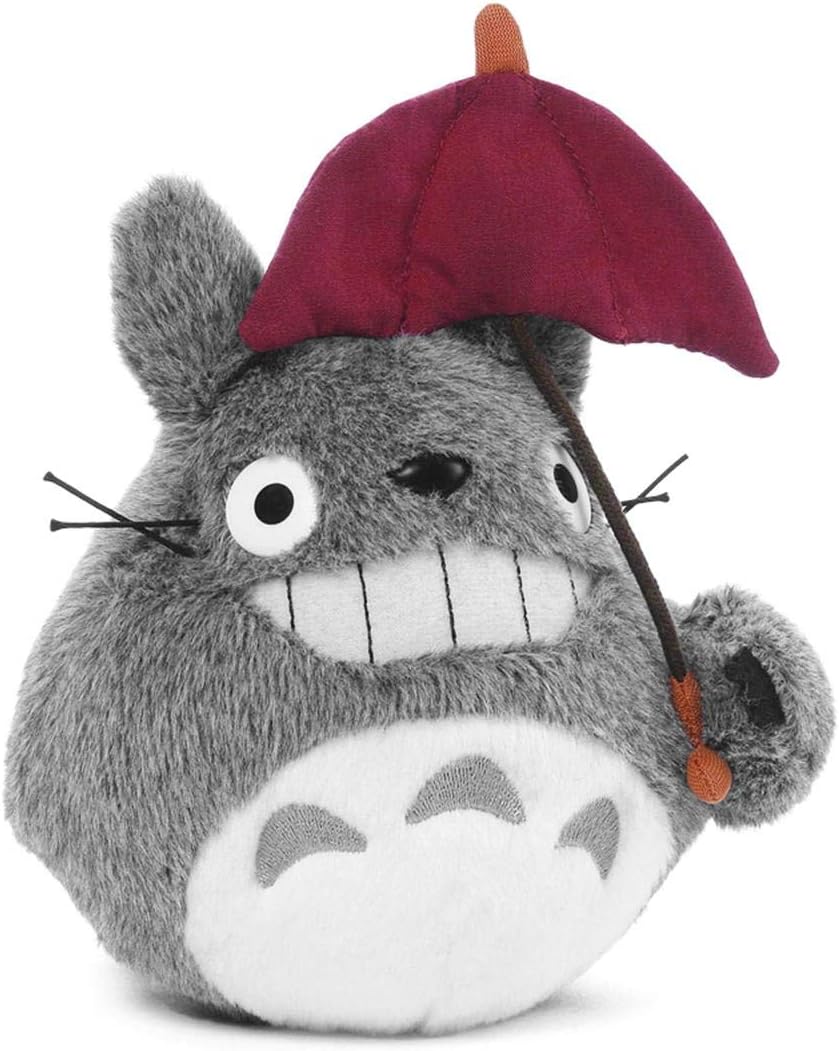 Mein Nachbar Totoro - Totoro mit rotem Regenschirm - Plüschfigur - 15cm - Studio Ghibli