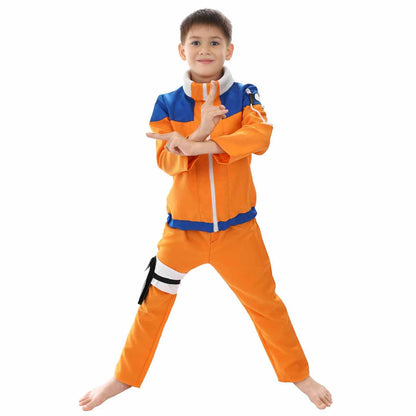 Genin Kinderkostüm für Naruto Fans, Uzumaki Ninja Kinder Kostüm, Größen: 110 - 140